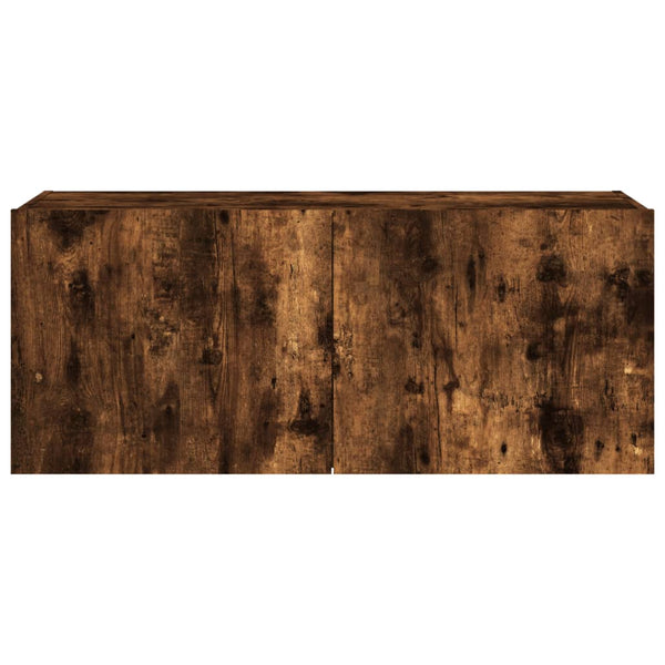 Savanneiche TV-Wandschrank Genutu 100x35x41cm (mit LED-Beleuchtung)