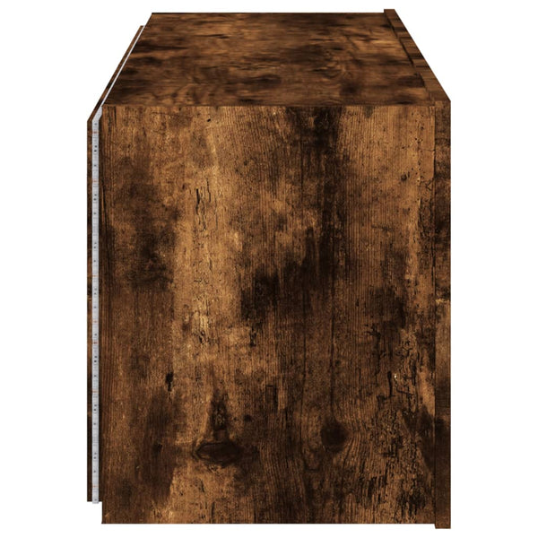 Savanneiche TV-Wandschrank Genutu 100x35x41cm (mit LED-Beleuchtung)