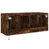 Savanneiche TV-Wandschrank Genutu 100x35x41cm (mit LED-Beleuchtung)