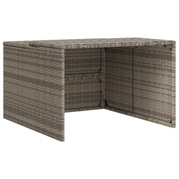 Graues Mähroboter-Garagenhaus Lea 86x90x52/57cm (Polyrattan)