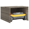 Graues Mähroboter-Garagenhaus Lea 86x90x52/57cm (Polyrattan)