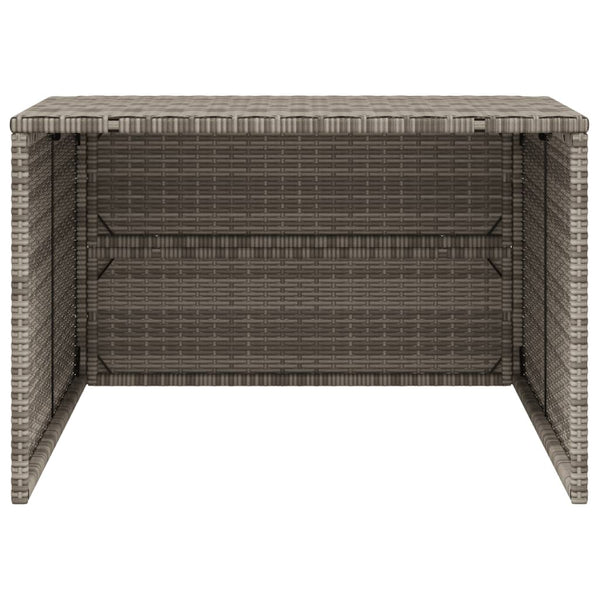 Graues Mähroboter-Garagenhaus Lea 86x90x52/57cm (Polyrattan)