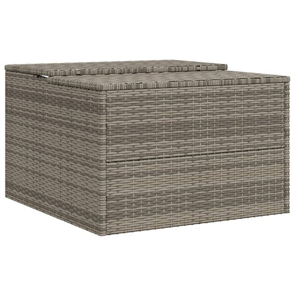 Graues Mähroboter-Garagenhaus Lea 86x90x52/57cm (Polyrattan)