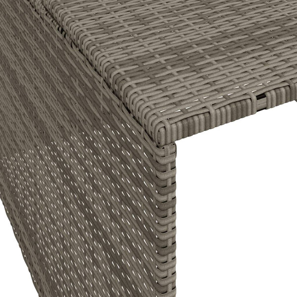 Graues Mähroboter-Garagenhaus Lea 86x90x52/57cm (Polyrattan)