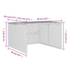 Graues Mähroboter-Garagenhaus Lea 86x90x52/57cm (Polyrattan)