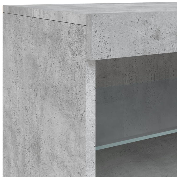 Sideboard Teri betonggrau mit LED-Beleuchtung 162x37x67cm