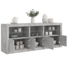 Sideboard Teri betonggrau mit LED-Beleuchtung 162x37x67cm
