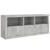 Sideboard Teri betonggrau mit LED-Beleuchtung 162x37x67cm