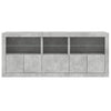 Sideboard Teri betonggrau mit LED-Beleuchtung 162x37x67cm