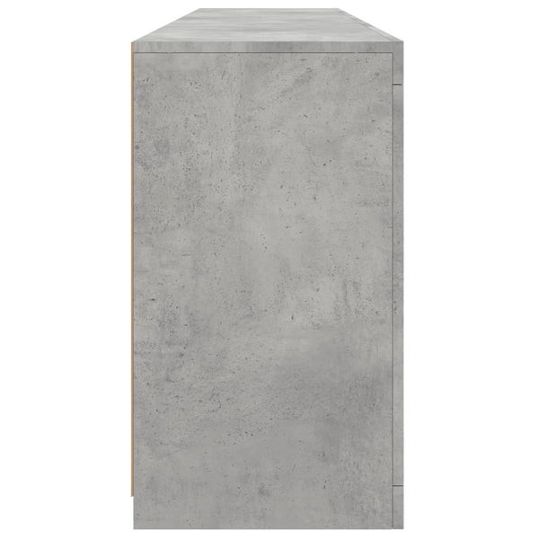 Sideboard Teri betonggrau mit LED-Beleuchtung 162x37x67cm