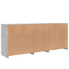 Sideboard Teri betonggrau mit LED-Beleuchtung 162x37x67cm