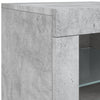 Sideboard Teri betonggrau mit LED-Beleuchtung 162x37x67cm