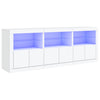 Weißes Sideboard mit LED-Beleuchtung Layla 181,5x37x67cm