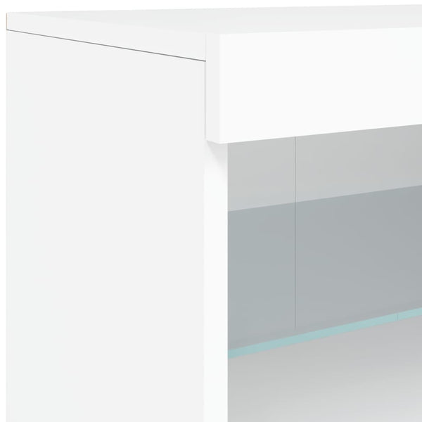 Weißes Sideboard mit LED-Beleuchtung Layla 181,5x37x67cm