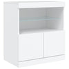 Weißes Sideboard mit LED-Beleuchtung Layla 181,5x37x67cm
