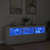 Weißes Sideboard mit LED-Beleuchtung Layla 181,5x37x67cm