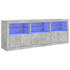 Betoninharmaa senkki led-valoilla Layla 181,5x37x67cm