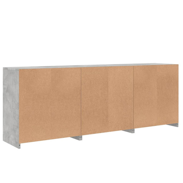 Betoninharmaa senkki led-valoilla Layla 181,5x37x67cm