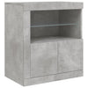 Betoninharmaa senkki led-valoilla Layla 181,5x37x67cm