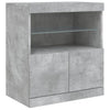 Betoninharmaa senkki led-valoilla Layla 181,5x37x67cm