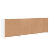 Weißes Sideboard mit LED-Beleuchtung Alstani 202x37x67cm