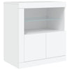 Weißes Sideboard mit LED-Beleuchtung Alstani 202x37x67cm