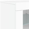 Weißes Sideboard mit LED-Beleuchtung Alstani 202x37x67cm