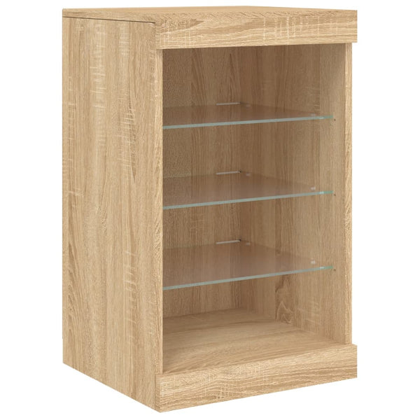Sideboard Sonoma-Eiche Covalenco mit LED-Beleuchtung 162x37x67cm