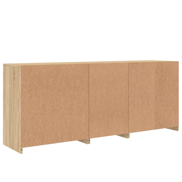 Sideboard Sonoma-Eiche Covalenco mit LED-Beleuchtung 162x37x67cm