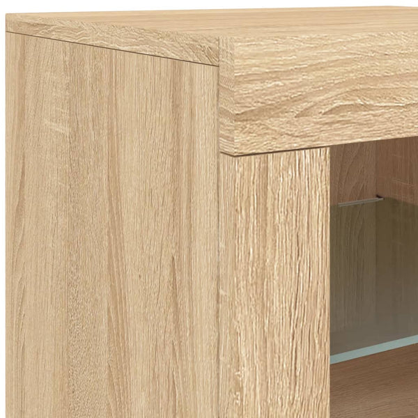 Sideboard Sonoma-Eiche Covalenco mit LED-Beleuchtung 162x37x67cm