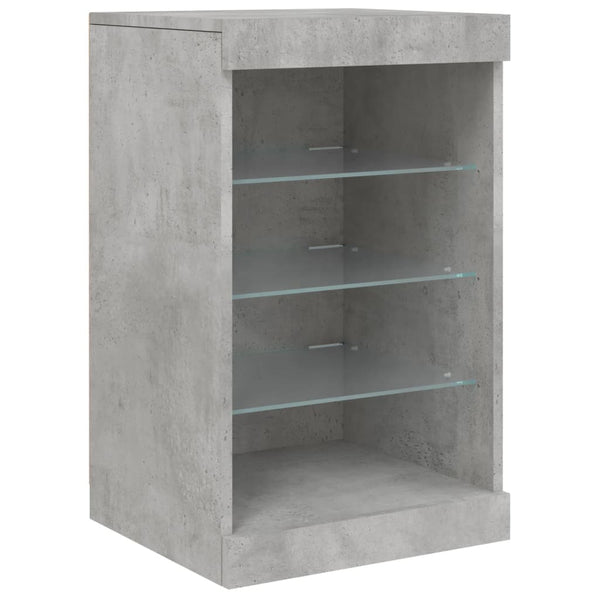Betoninharmaa senkki led-valoilla Covalenco 162x37x67cm