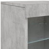 Betoninharmaa senkki led-valoilla Covalenco 162x37x67cm