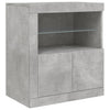 Betoninharmaa senkki led-valoilla Covalenco 162x37x67cm