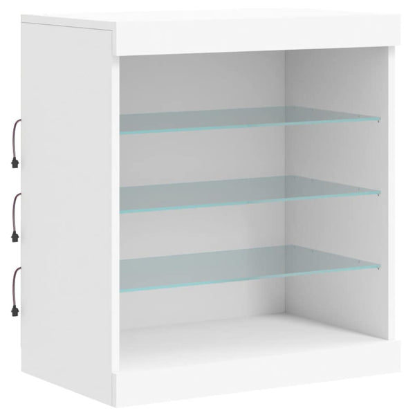 Weißes Sideboard mit LED-Beleuchtung Bazar 181,5x37x67cm