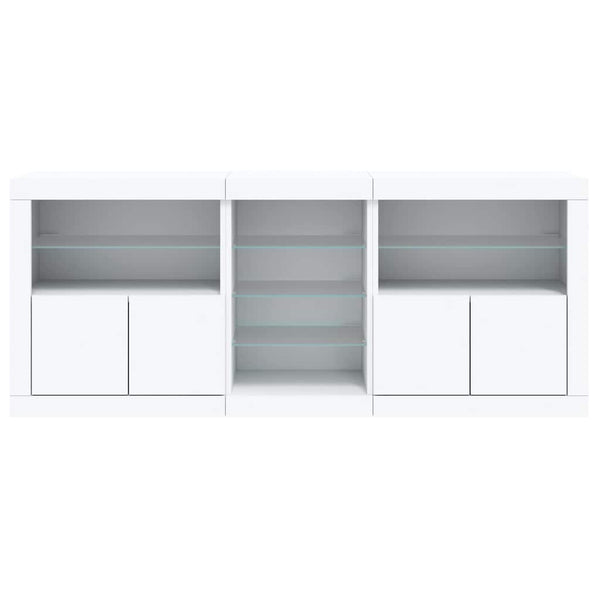 Weißes Sideboard mit LED-Beleuchtung Bazar 181,5x37x67cm
