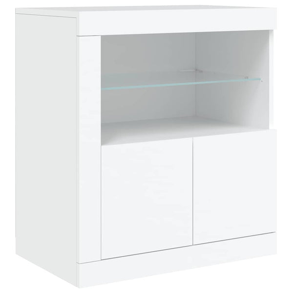 Weißes Sideboard mit LED-Beleuchtung Bazar 181,5x37x67cm