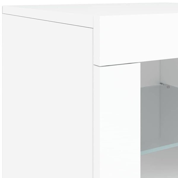 Weißes Sideboard mit LED-Beleuchtung Bazar 181,5x37x67cm