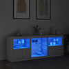 Weißes Sideboard mit LED-Beleuchtung Bazar 181,5x37x67cm