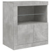 Betoninharmaa senkki led-valoilla Bazar 181,5x37x67cm