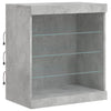 Betoninharmaa senkki led-valoilla Bazar 181,5x37x67cm
