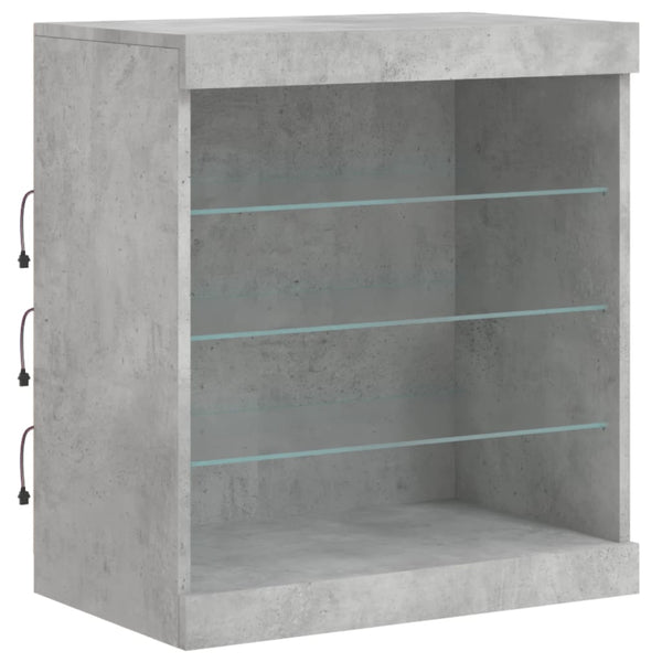 Betoninharmaa senkki led-valoilla Bazar 181,5x37x67cm
