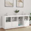 Weißes Sideboard mit LED-Beleuchtung Abdel 164x37x67cm