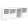Weißes Sideboard mit LED-Beleuchtung Abdel 164x37x67cm
