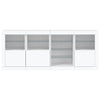 Weißes Sideboard mit LED-Beleuchtung Abdel 164x37x67cm
