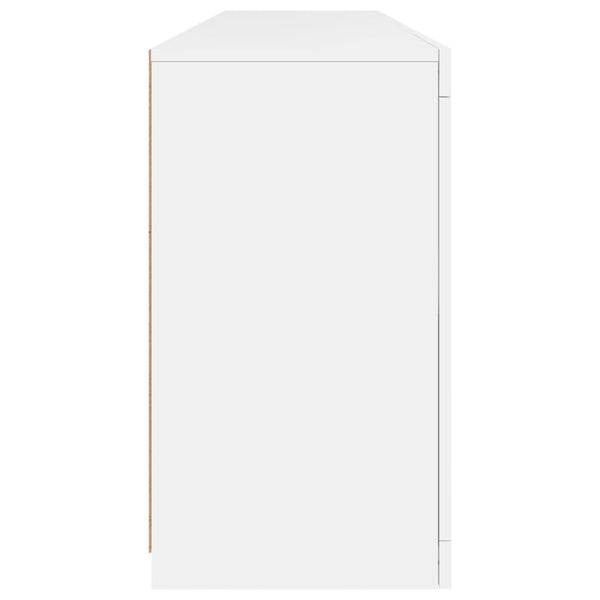 Weißes Sideboard mit LED-Beleuchtung Abdel 164x37x67cm