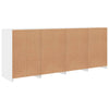 Weißes Sideboard mit LED-Beleuchtung Abdel 164x37x67cm