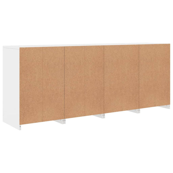 Weißes Sideboard mit LED-Beleuchtung Abdel 164x37x67cm