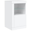 Weißes Sideboard mit LED-Beleuchtung Abdel 164x37x67cm