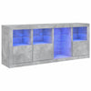 Betongraues Sideboard mit LED-Beleuchtung Abdel 164x37x67cm