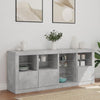 Betongraues Sideboard mit LED-Beleuchtung Abdel 164x37x67cm